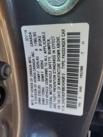 2HGFB2F88EH540813 - 2014 HONDA CIVIC EX GRAY photo 13