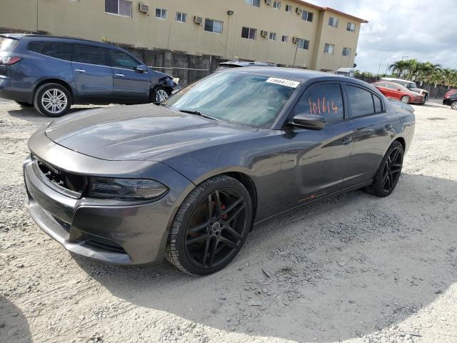 2C3CDXBGXGH109449 - 2016 DODGE CHARGER SE GRAY photo 1