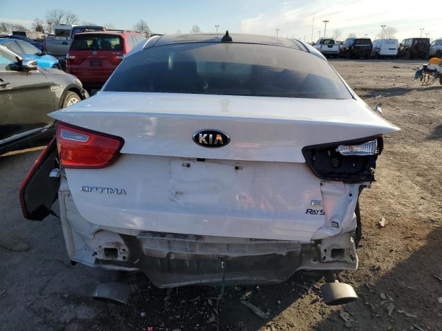 5XXGN4A70FG365451 - 2015 KIA OPTIMA EX WHITE photo 6