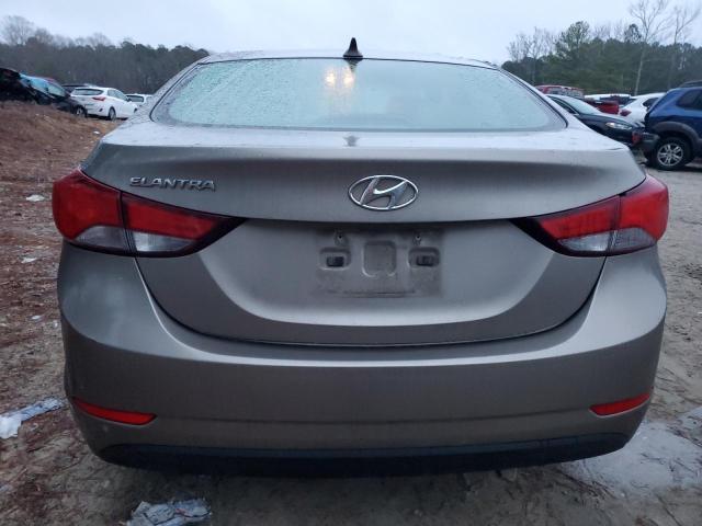 5NPDH4AE1EH480619 - 2014 HYUNDAI ELANTRA SE GRAY photo 6