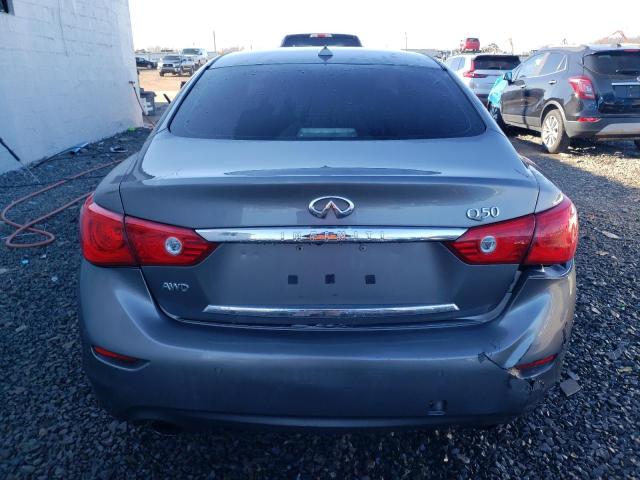 JN1BV7AR5EM703709 - 2014 INFINITI Q50 BASE GRAY photo 6