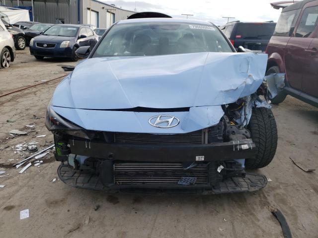 KMHLW4AK5NU002373 - 2022 HYUNDAI ELANTRA N BLUE photo 5