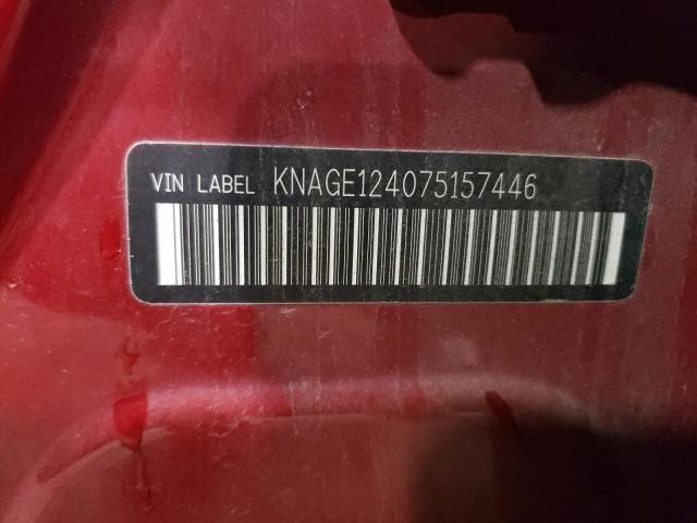 KNAGE124075157446 - 2007 KIA OPTIMA LX RED photo 12