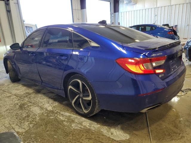 1HGCV1F34MA065814 - 2021 HONDA ACCORD SPORT BLUE photo 2