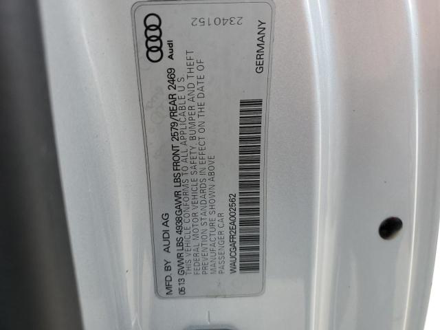 WAUCGAFR2EA002562 - 2014 AUDI S5 PREMIUM PLUS ვერცხლისფერი ფოტო 12