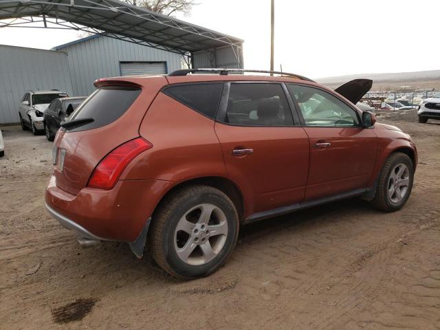 JN8AZ08W93W228510 - 2003 NISSAN MURANO SL ORANGE photo 3