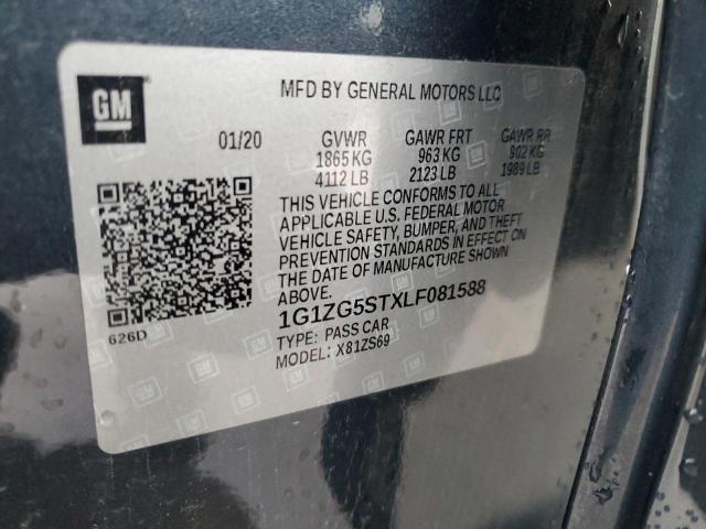 1G1ZG5STXLF081588 - 2020 CHEVROLET MALIBU RS 绿色 照片 12