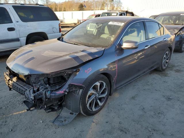 1HGCR2F78GA091026 - 2016 HONDA ACCORD EX GRAY photo 1