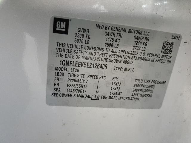 1GNFLEEK5EZ126406 - 2014 CHEVROLET EQUINOX LS SILVER photo 14