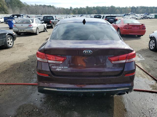 5XXGT4L37LG433496 - 2020 KIA OPTIMA LX BURGUNDY photo 6