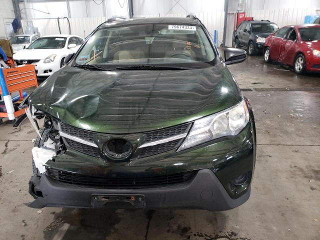 JTMBFREV3D5006979 - 2013 TOYOTA RAV4 LE GREEN photo 5