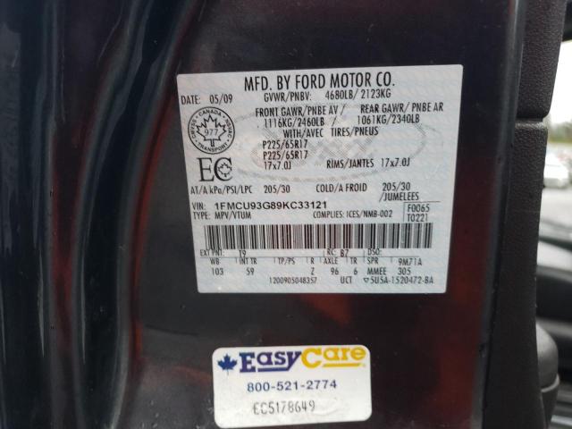 1FMCU93G89KC33121 - 2009 FORD ESCAPE XLT GRAY photo 13