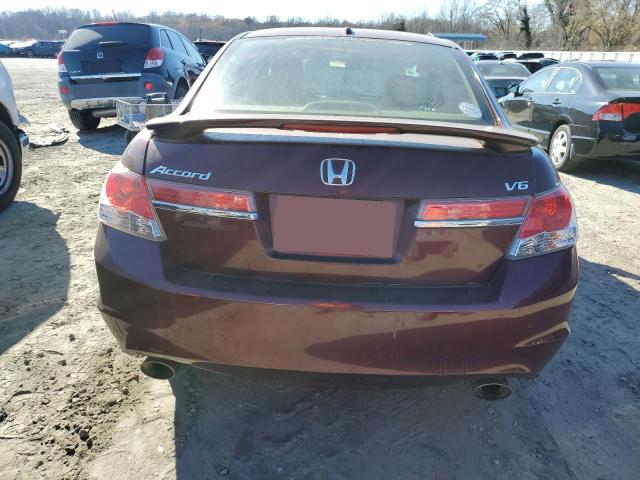 1HGCP3F83CA034540 - 2012 HONDA ACCORD EXL BURGUNDY photo 6