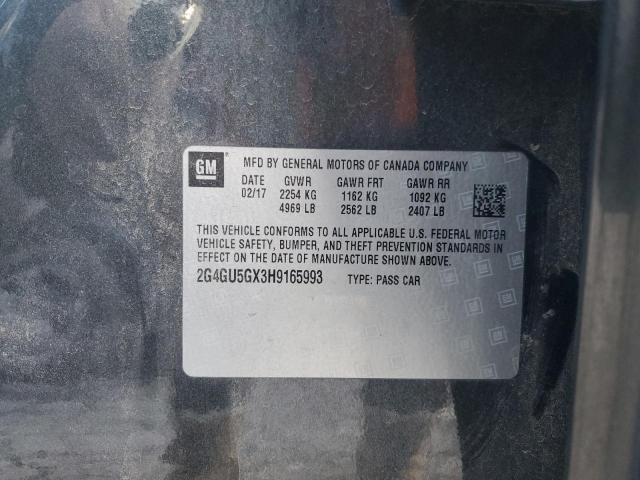 2G4GU5GX3H9165993 - 2017 BUICK REGAL GS Графитовый фото 12