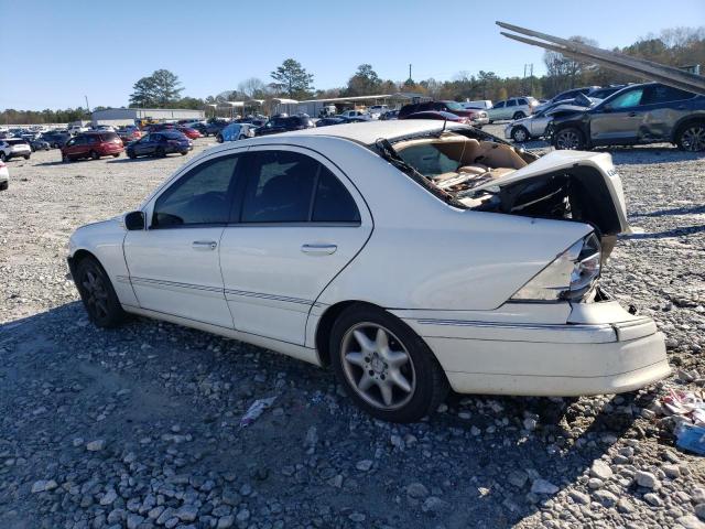 WDBRF61J92F206450 - 2002 MERCEDES-BENZ C 240 WHITE photo 2