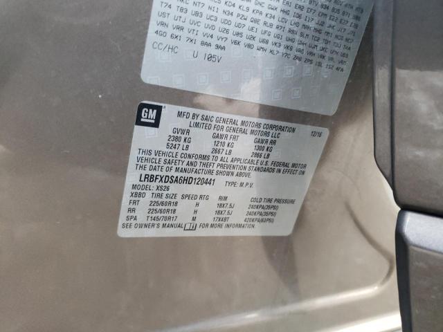 LRBFXDSA6HD120441 - 2017 BUICK ENVISION ESSENCE Թուխ լուսանկար 13