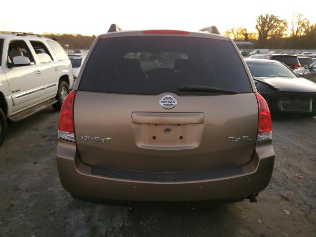 5N1BV28U34N330975 - 2004 NISSAN QUEST S GOLD photo 6