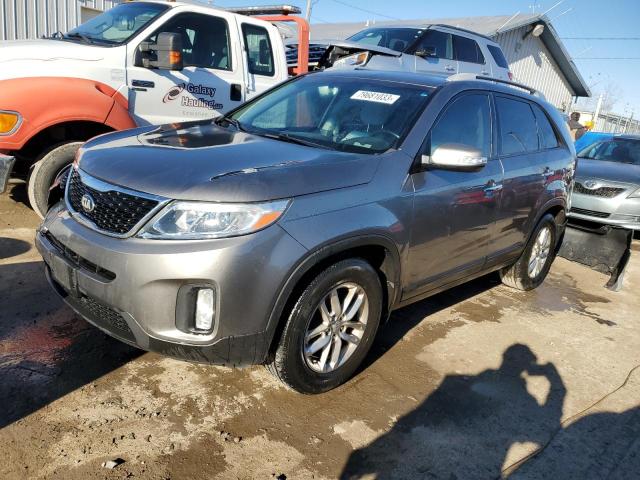 5XYKT4A63FG592880 - 2015 KIA SORENTO LX GRAY photo 1