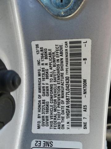 1HGFA16877L042430 - 2007 HONDA CIVIC EX TEAL photo 13