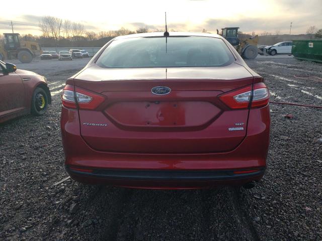 3FA6P0HD2ER312296 - 2014 FORD FUSION SE RED photo 6