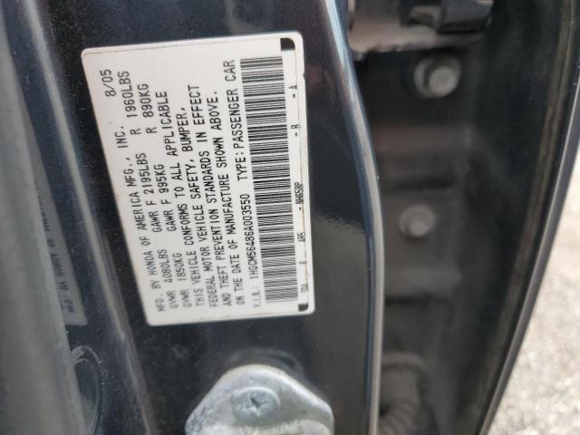 1HGCM56486A003550 - 2006 HONDA ACCORD LX GRAY photo 12