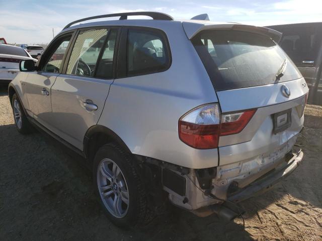 WBXPC93478WJ15778 - 2008 BMW X3 3.0SI SILVER photo 2