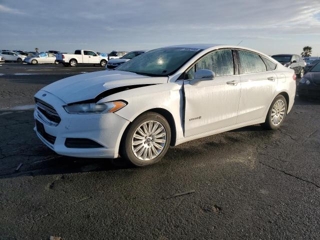 3FA6P0LU4ER154471 - 2014 FORD FUSION SE HYBRID WHITE photo 1