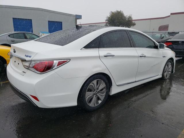 KMHEC4A44EA105675 - 2014 HYUNDAI SONATA HYBRID WHITE photo 3