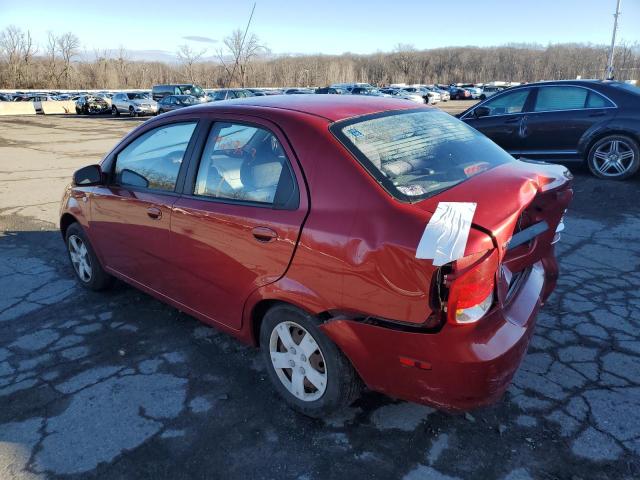 KL1TD56636B562909 - 2006 CHEVROLET AVEO BASE RED photo 2