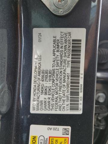 19XFL1H76RE014451 - 2024 HONDA CIVIC EXL გრაფიტი ფოტო 13