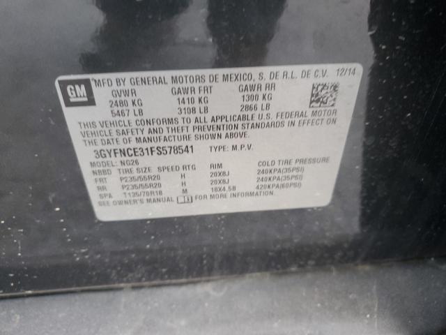 3GYFNCE31FS578541 - 2015 CADILLAC SRX PERFORMANCE COLLECTION Gris photo 13