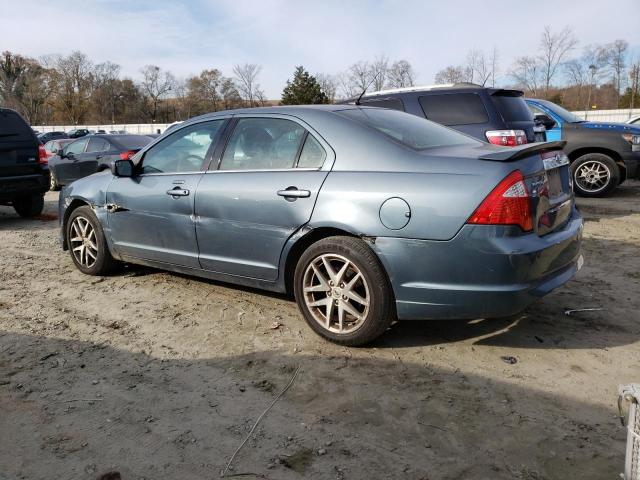 3FAHP0JA5CR373258 - 2012 FORD FUSION SEL BLUE photo 2