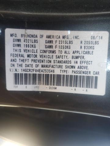 1HGCR2F84EA253546 - 2014 HONDA ACCORD EXL GRAY photo 13