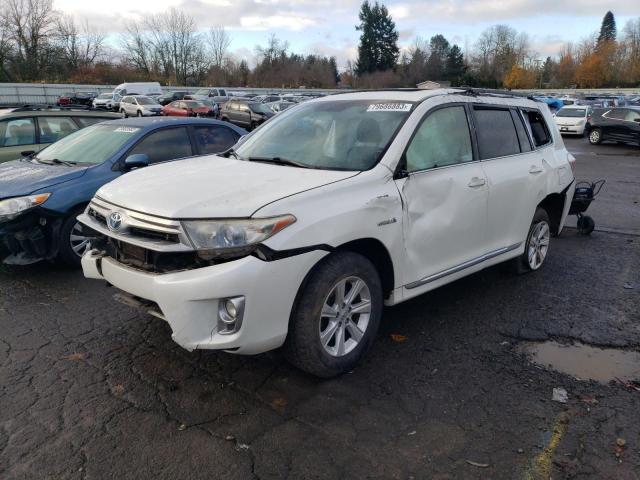 JTEBC3EH2D2018554 - 2013 TOYOTA HIGHLANDER HYBRID WHITE photo 1