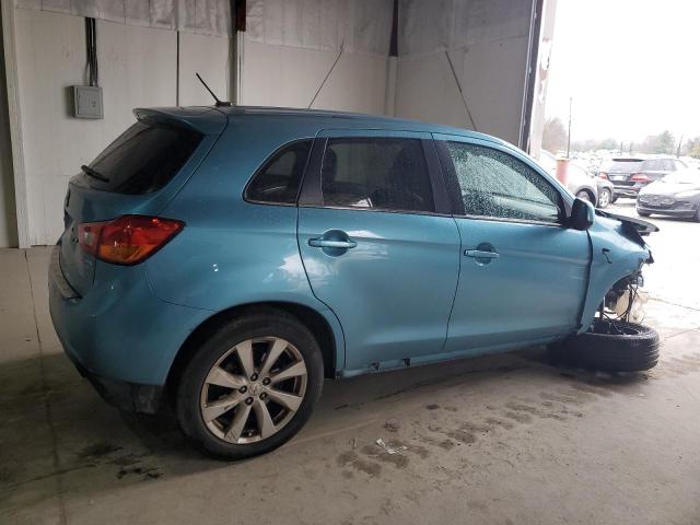 4A4AR4AU7EE017416 - 2014 MITSUBISHI OUTLANDER SE BLUE photo 3