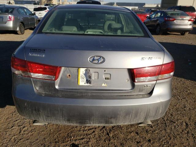 5NPEU46F86H022059 - 2006 HYUNDAI SONATA GLS BLUE photo 6