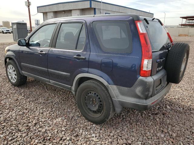 JHLRD78596C031665 - 2006 HONDA CR-V LX BLUE photo 2