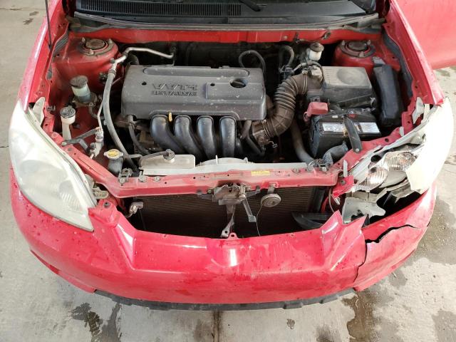 2T1KR32E17C638606 - 2007 TOYOTA COROLLA MA XR RED photo 11