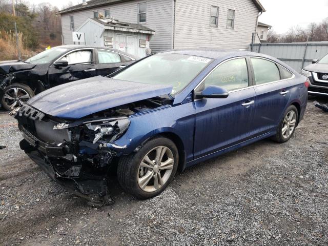 5NPE34AF6KH780101 - 2019 HYUNDAI SONATA LIMITED BLUE photo 1