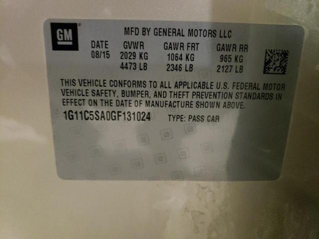 1G11C5SA0GF131024 - 2016 CHEVROLET MALIBU LIM LT 银色 照片 12