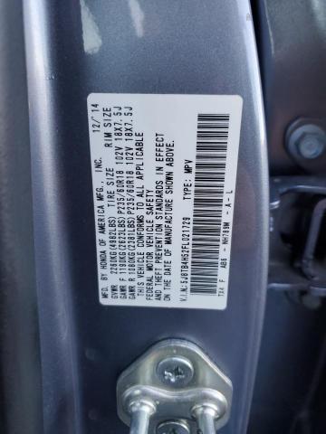 5J8TB4H52FL021729 - 2015 ACURA RDX TECHNOLOGY BLUE photo 12