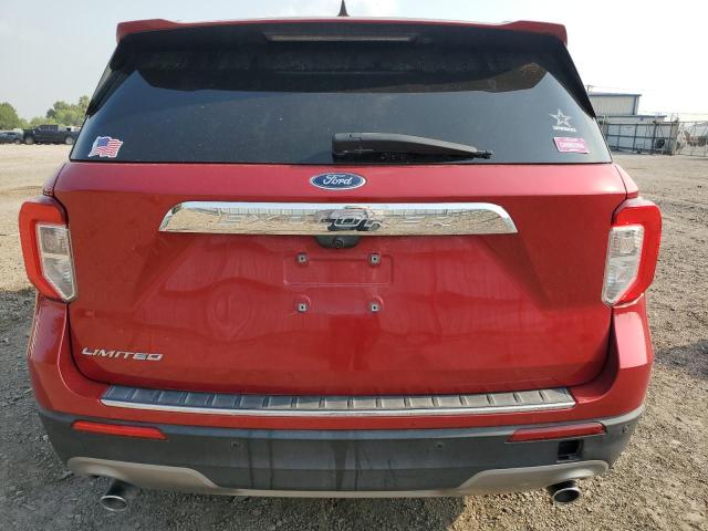 1FMSK7FH4MGB07070 - 2021 FORD EXPLORER LIMITED RED photo 6