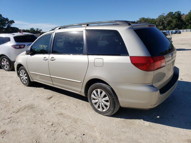 5TDZA23C24S219664 - 2004 TOYOTA SIENNA CE GOLD photo 2