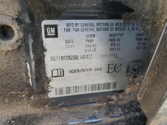 3G1TB6DG3BL149437 - 2011 CHEVROLET AVEO LS Boz foto 12