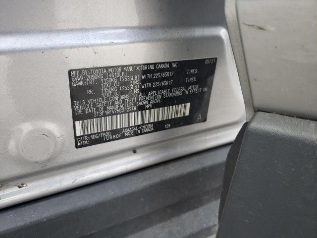 2T3F1RFV7MC212248 - 2021 TOYOTA RAV4 LE SILVER photo 14