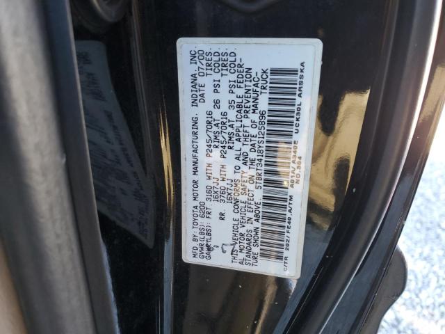 5TBRT3418YS125896 - 2000 TOYOTA TUNDRA ACCESS CAB 黑色 照片 12