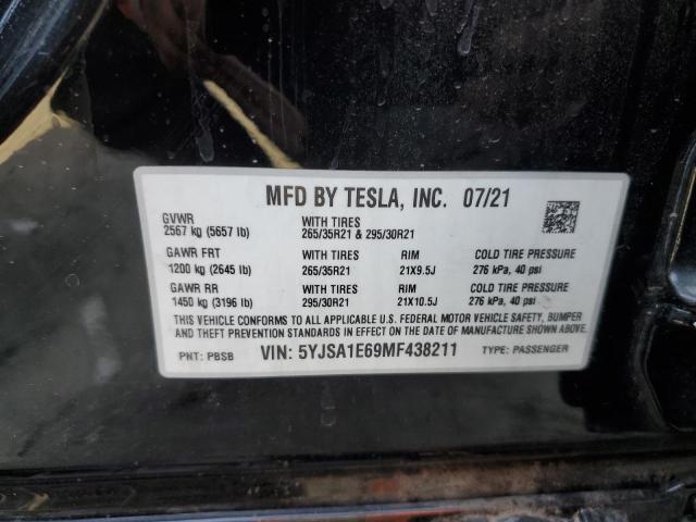 5YJSA1E69MF438211 - 2021 TESLA MODEL S Qara foto 13