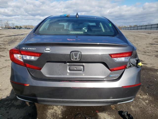 1HGCV3F4XKA009698 - 2019 HONDA ACCORD HYBRID EX GRAY photo 6