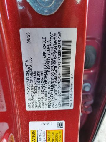 1HGCY1F37PA058044 - 2023 HONDA ACCORD EX RED photo 13