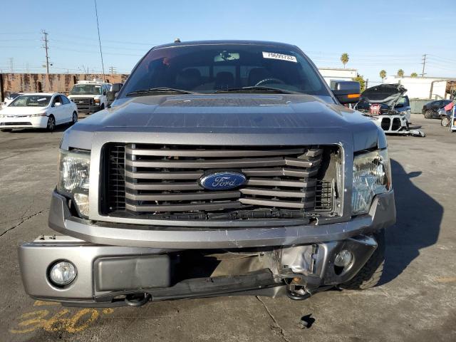 1FTFW1EF0BFC43321 - 2011 FORD F150 SUPERCREW GRAY photo 5
